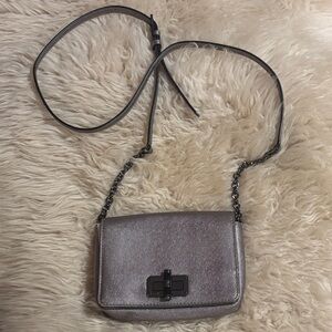 Diane Von Furstenburg silver bag